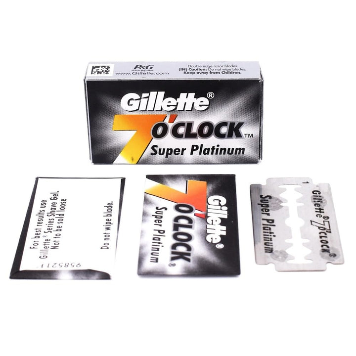Gillette 7 O'clock Super Safety Razor Blades, 100 Count