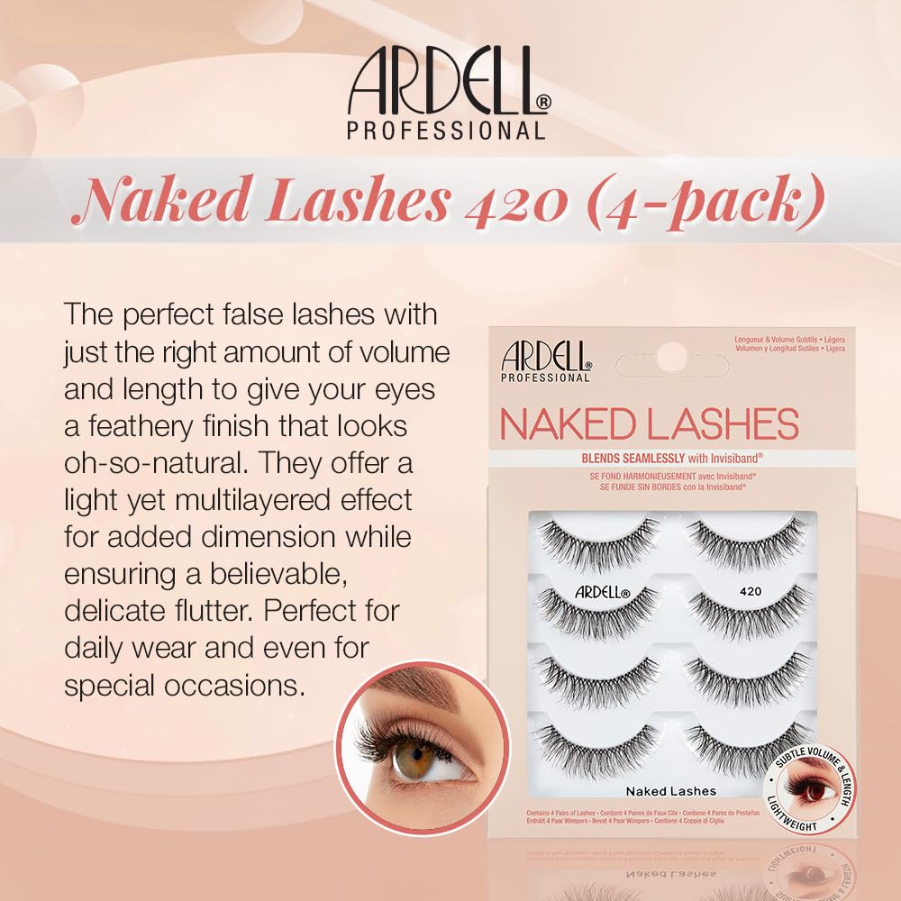 Ardell Strip Lashes Naked Lashes 420, 4 Pairs