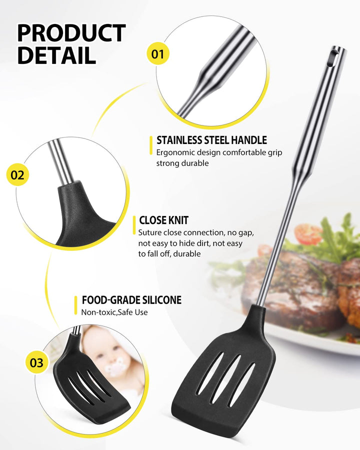 SouxMux Silicone Cooking Spatula, 2 Count