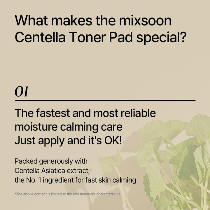 mixsoon Centella Asiatica Toner Pad, 120 Count, 180 ml