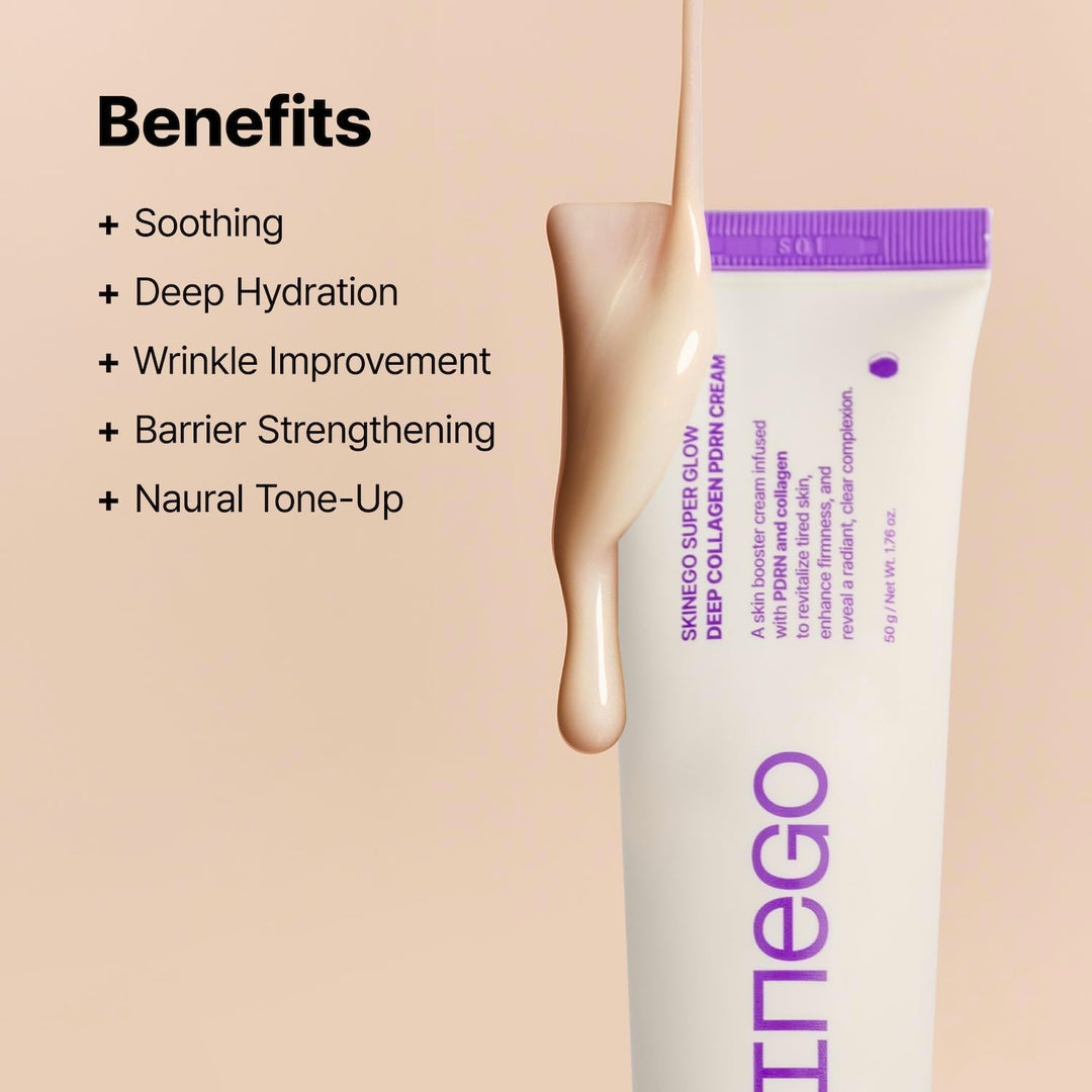 SKINEGO Pharmeus Super Glow Deep Collagen PDRN Cream, 1,000,001ppb PDRN & Collagen, 50 g