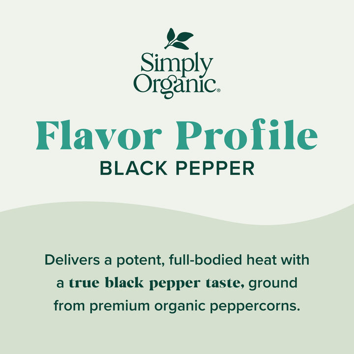 Simply Organic Pepper, Black Medium Grind, 2.31 oz