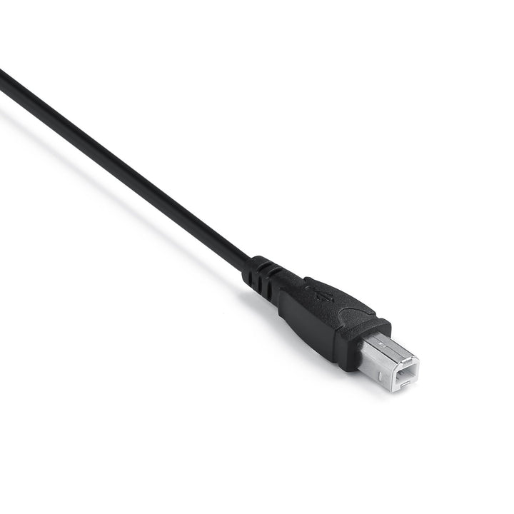 YOUOWO USB 2.0 Cable, A Female to B Male, Black, 2 Count