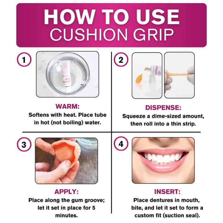 Cushion Grip Denture Reline Kit, Advanced Formula