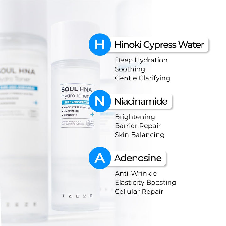 IZEZE Soul HNA Hydro Toner, 5.07 fl oz
