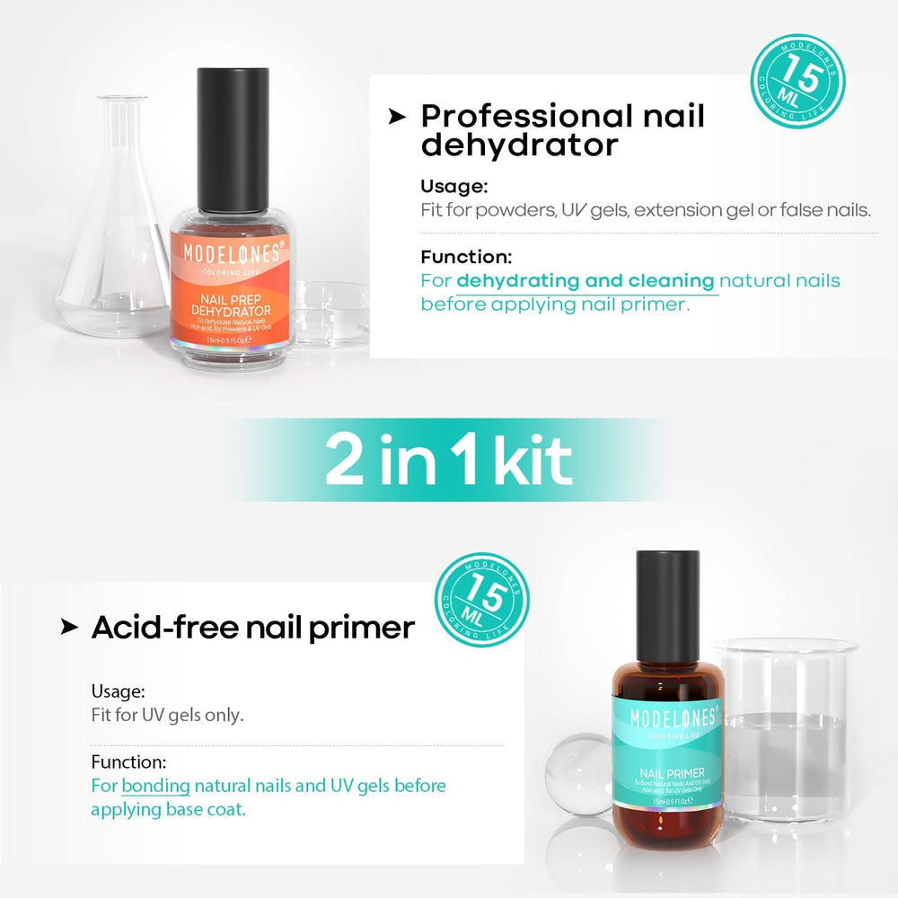 modelones Gel Nail Polish Primer, Acid Free, 15 ml