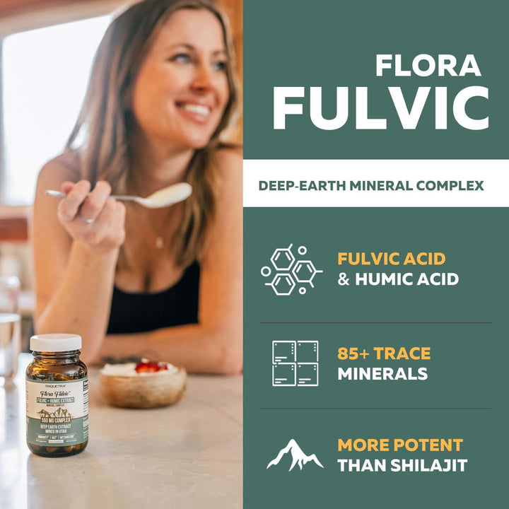Triquetra Health Flora Fulvic Fulvic Acid And Humic Acid Complex, 550 mg, 60 Count