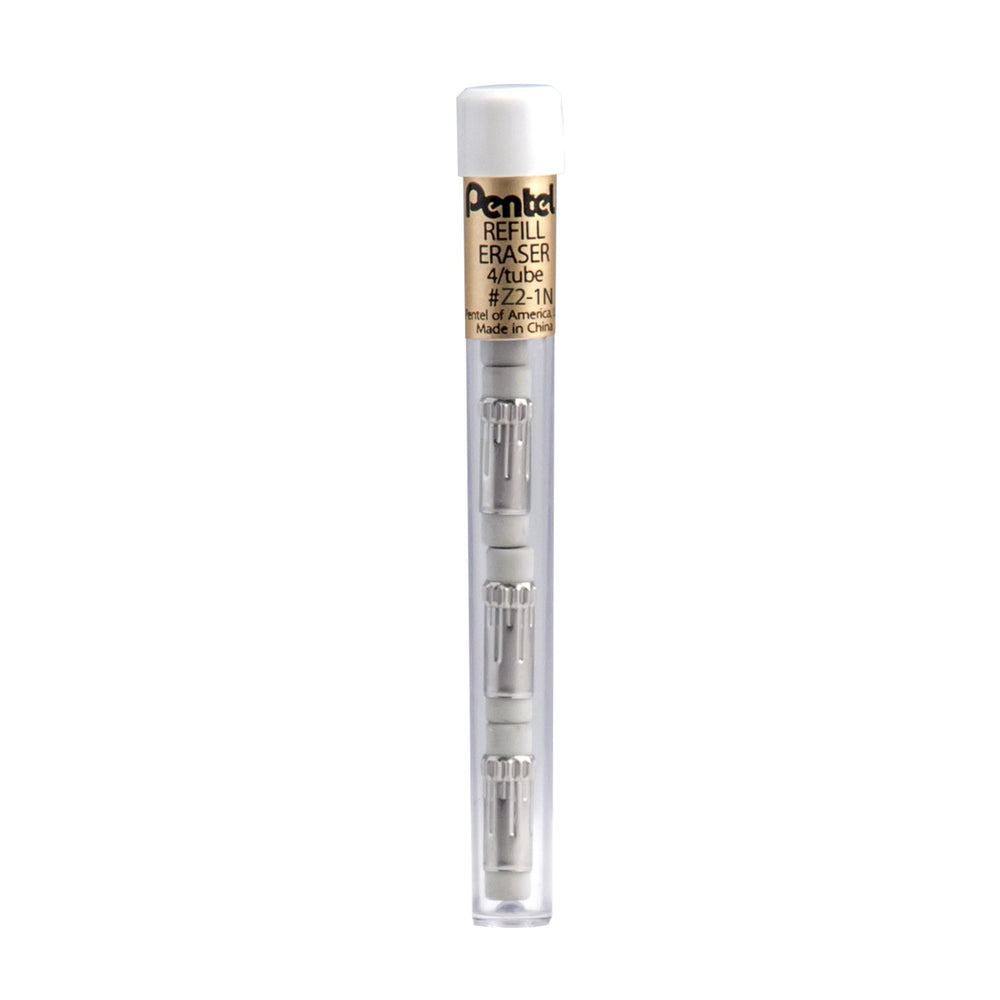 Pentel Eraser Refills for Mechanical Pencils, White, 12 Count