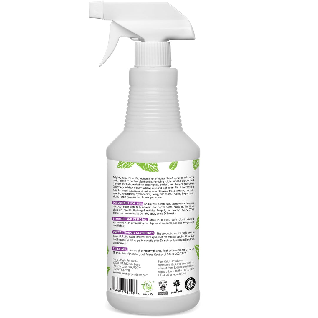 Mighty Mint Plant Protection Spray, Peppermint, 32 fl oz, Pack of 2