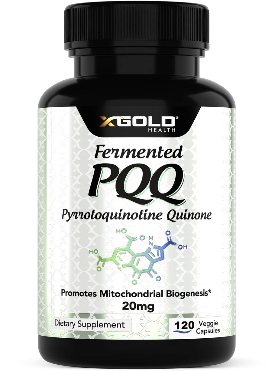 X Gold Health PQQ Supplement Veggie Capsules, 120 Count