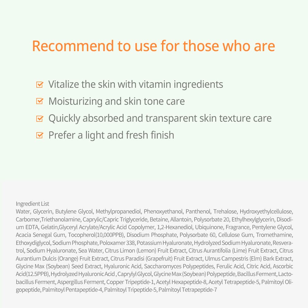 JM Solution Glory Aqua Tocopherol Vitamin C Mask, 10 Count