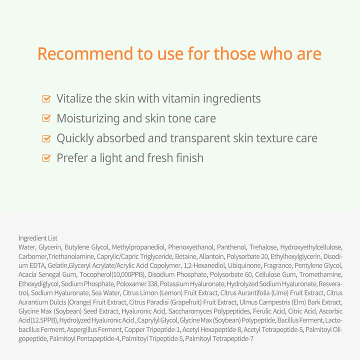 JM Solution Glory Aqua Tocopherol Vitamin C Mask, 10 Count