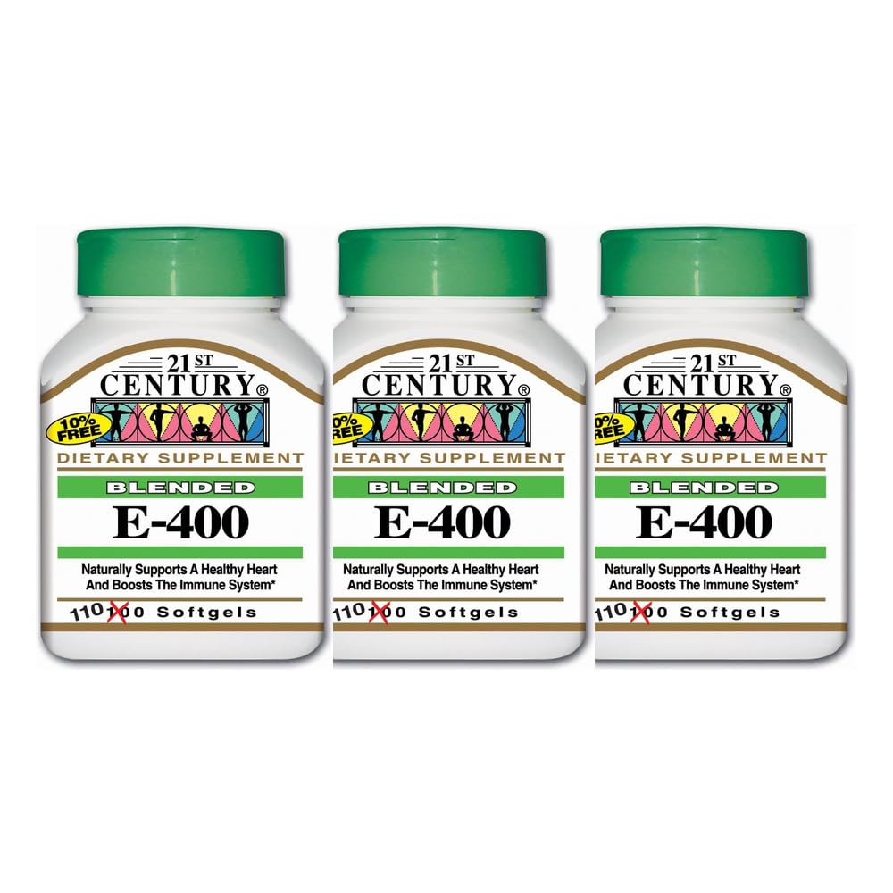 21st Century Vitamin E Softgels, 400 IU, 110 Count