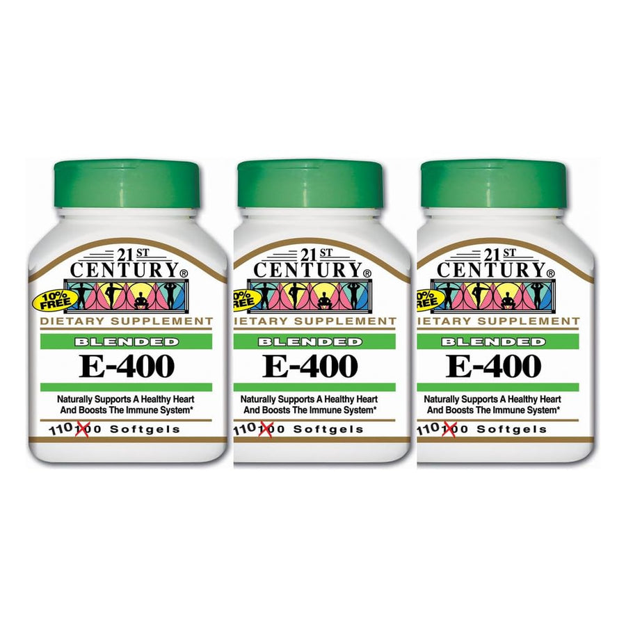 21st Century Vitamin E Softgels, 400 IU, 110 Count