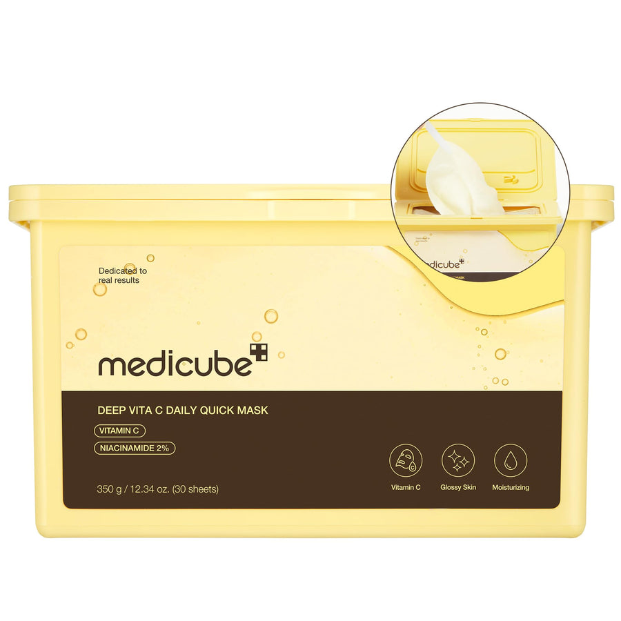 medicube Deep Vita C Daily Quick Sheet Masks, 30 Count
