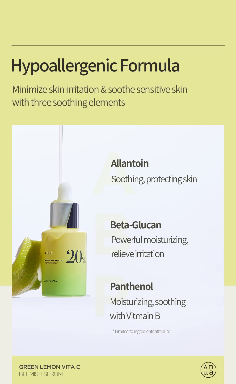 ANUA Green Lemon Vitamin C Serum, 20 ml