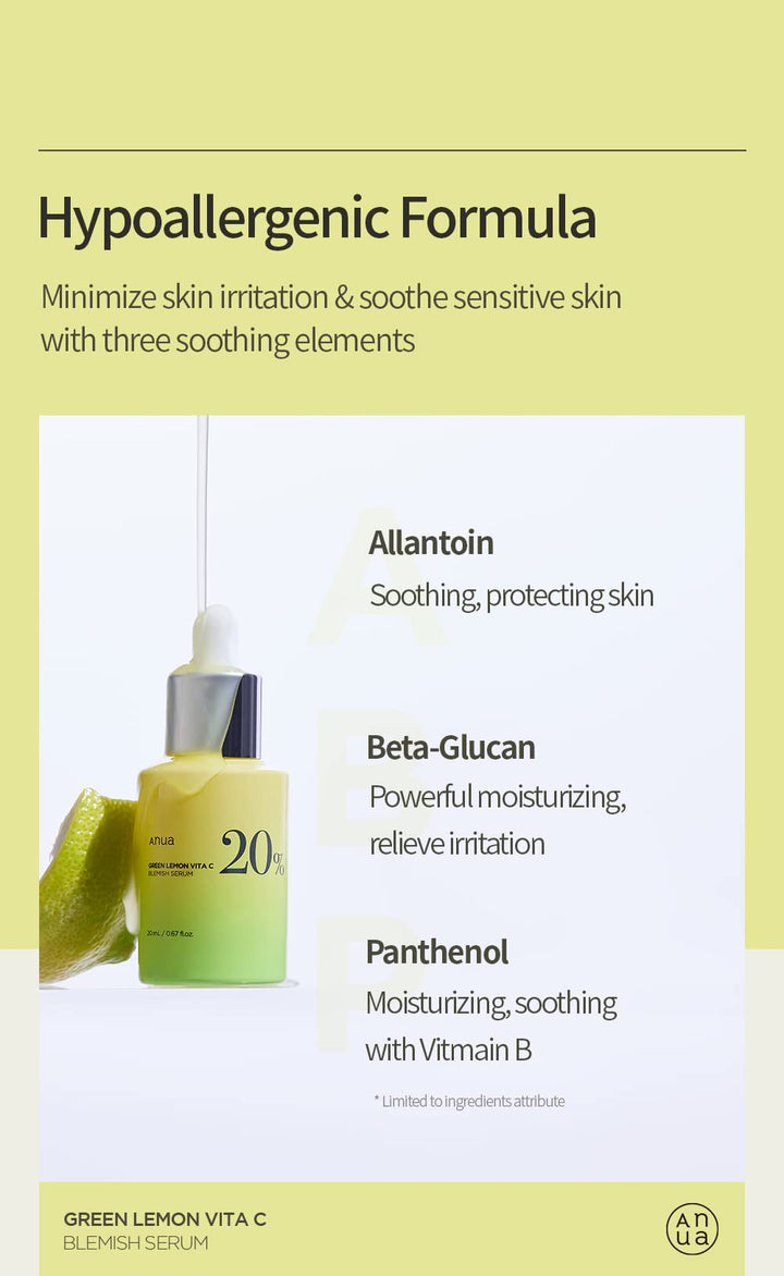 ANUA Green Lemon Vitamin C Serum, 20 ml
