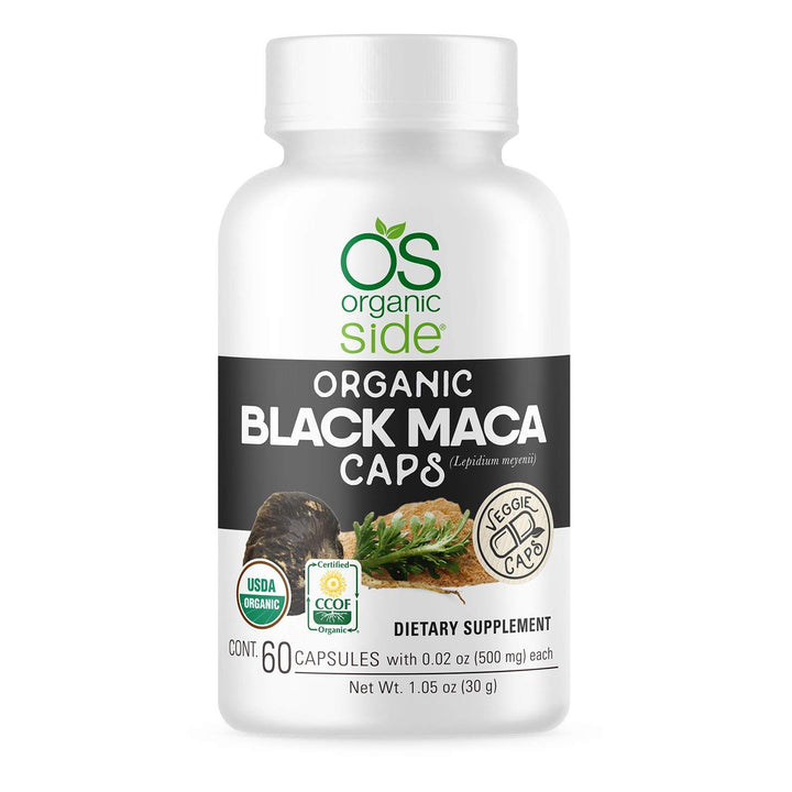 OS Organic Side Black Maca Capsules, 60 Count