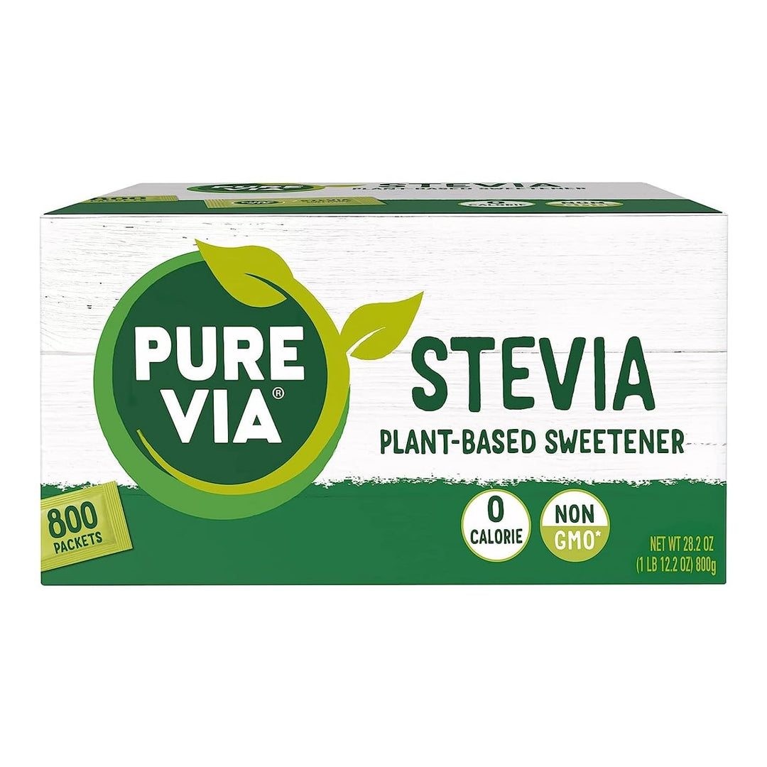 Pure Via Stevia Sweetener Packets, 800 Count