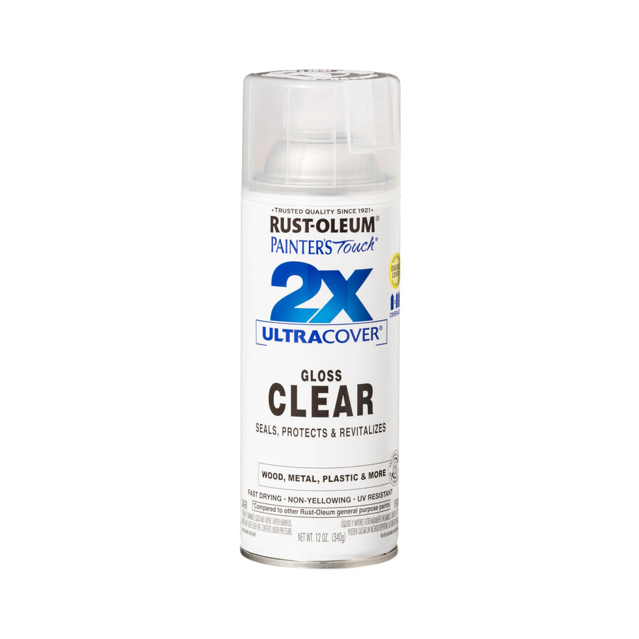 Rust-Oleum Painter's Touch 2X Ultra Cover Spray Paint, Gloss Clear