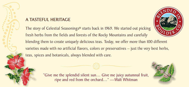Celestial Seasonings Red Zinger Herbal Tea, Caffeine Free, 20 Count
