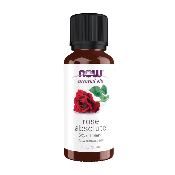 NOW Rose Absolute Oil 5% Blend, 1 fl oz