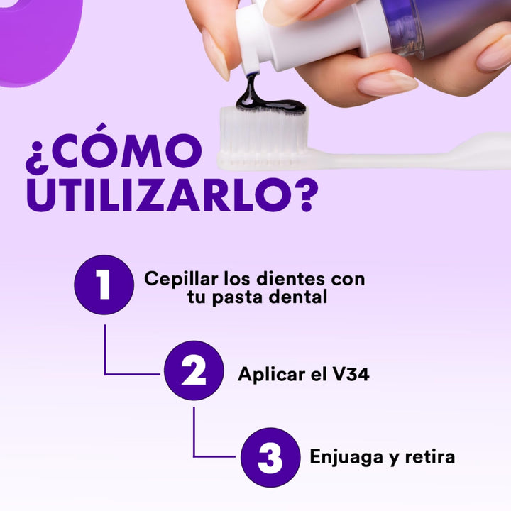 Hismile V34 Colour Corrector Toothpaste, Purple, 1 Count