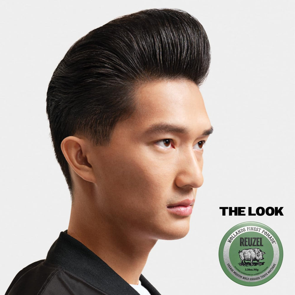 REUZEL Green Grease Pomade, Medium Hold, Medium Shine
