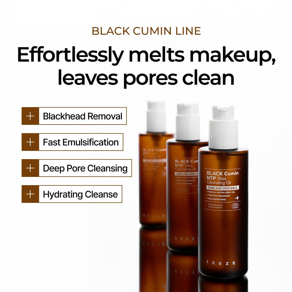 IZEZE Black Cumin NTP Bliss Cleansing Oil, 6.76 fl oz, 200 ml
