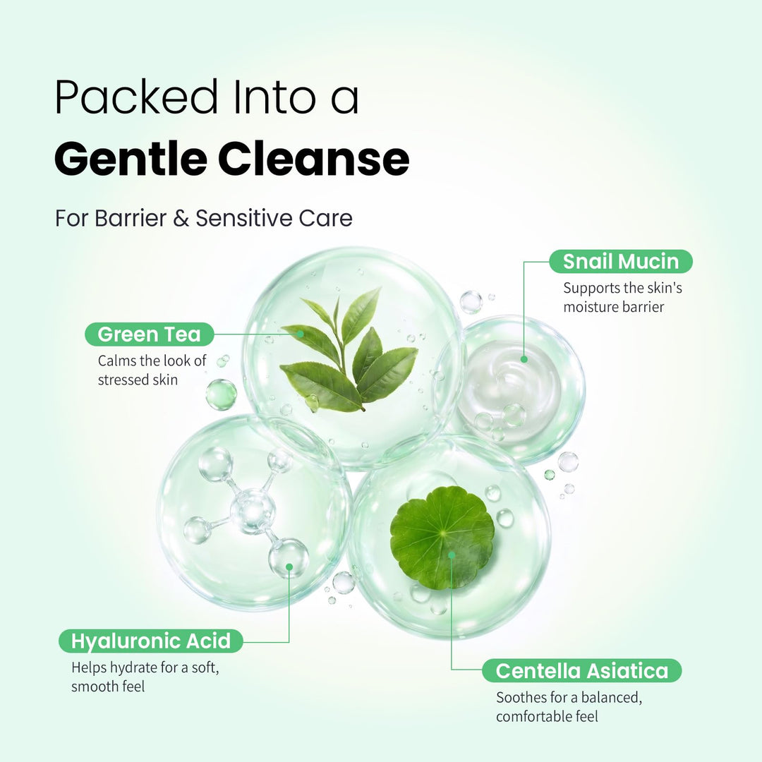 coxir Green Tea pH Clear Foam Cleanser, 5.07 fl oz