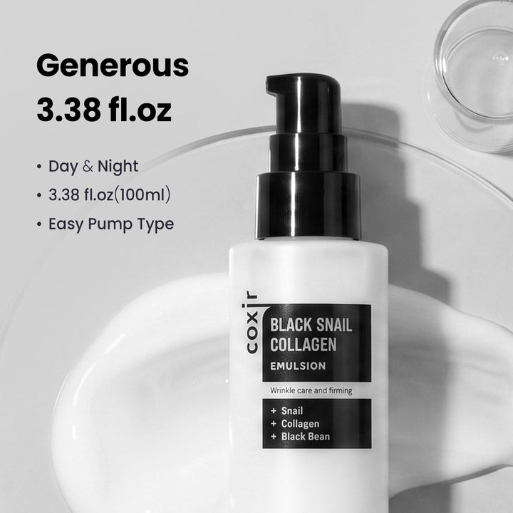 Coxir Black Snail Collagen Emulsion, 3.38 fl oz