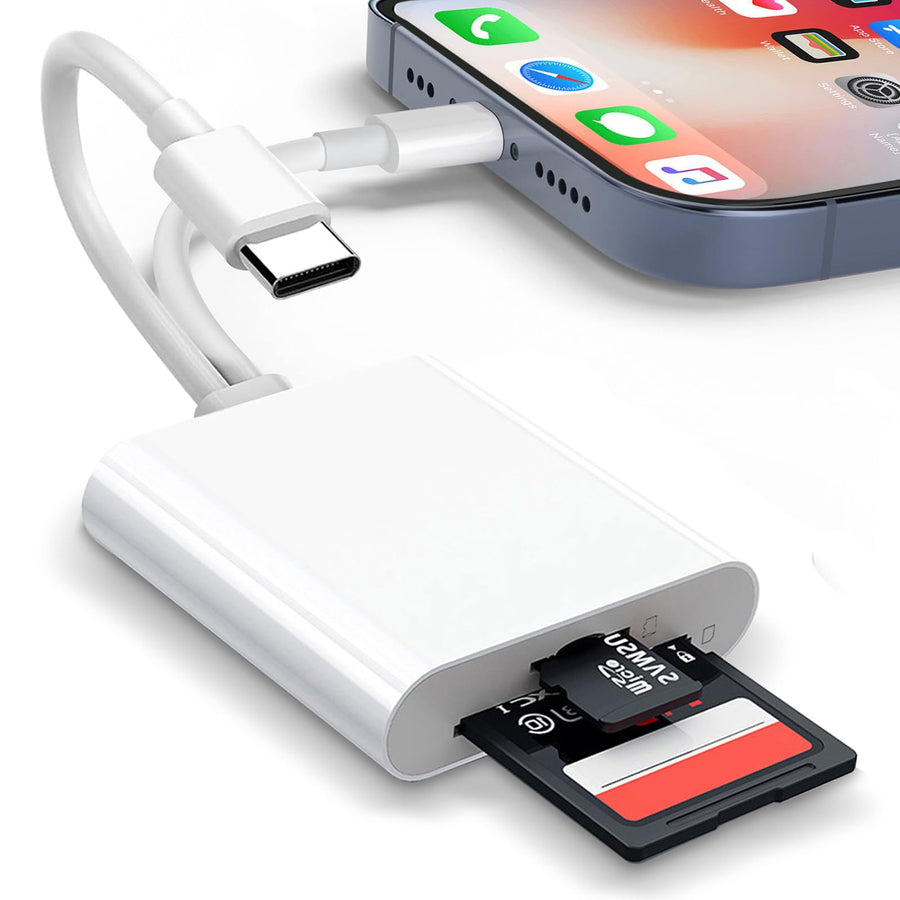 MaxRenard SD Card Reader, Dual USB C & Micro USB, SD TF SIM