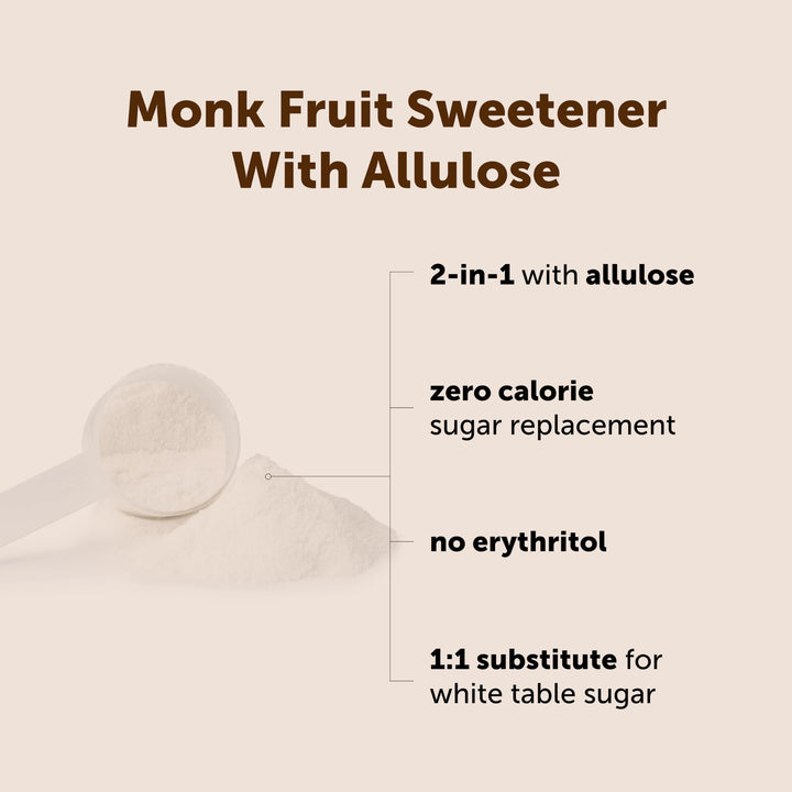 Micro Ingredients Monk Fruit Sweetener with Allulose, 2 lb