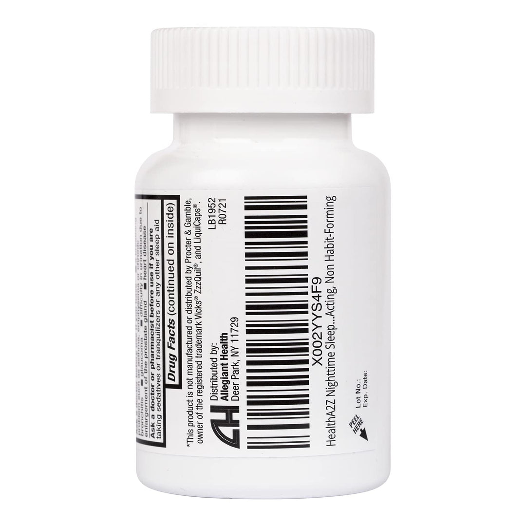 HealthA2Z Diphenhydramine HCl Sleep Aid, 25 mg, 96 Count