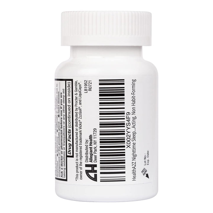 HealthA2Z Diphenhydramine HCl Sleep Aid, 25 mg, 96 Count