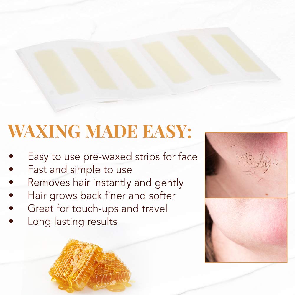 GIGI Facial Hair Removal Strips, 12 Count