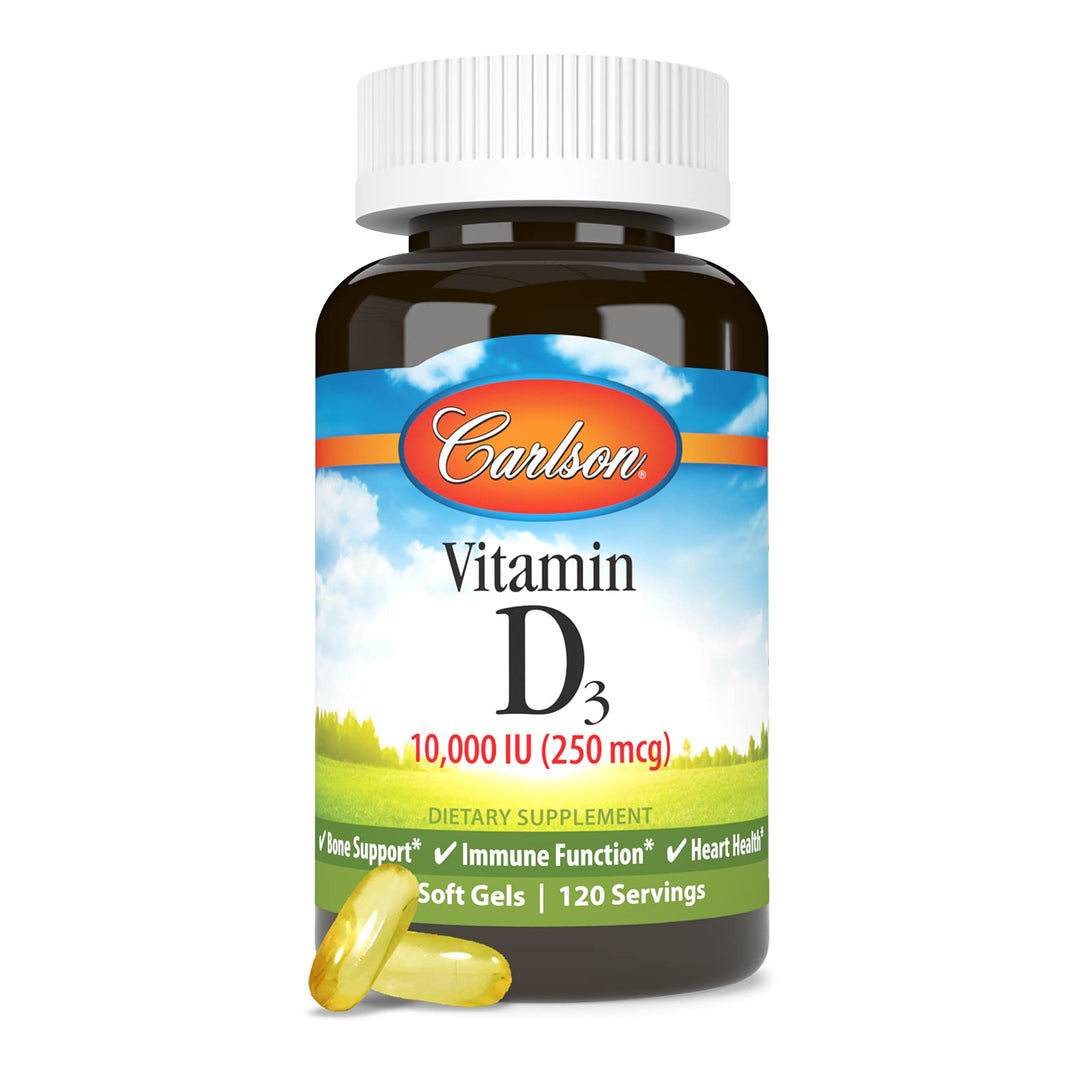 Carlson Vitamin D3 Softgels, 10000 IU, 120 Count
