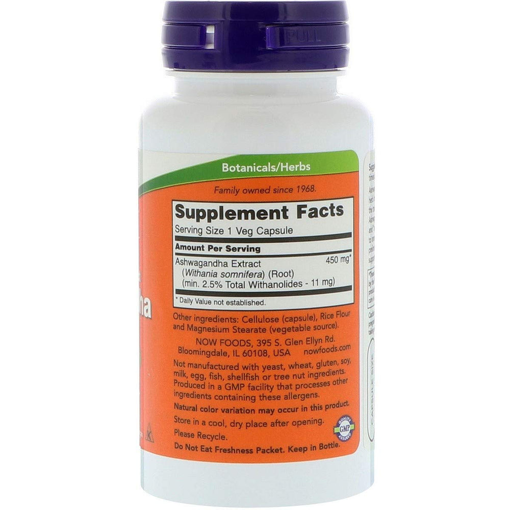 NOW Ashwagandha Extract, 450 mg, 90 Count