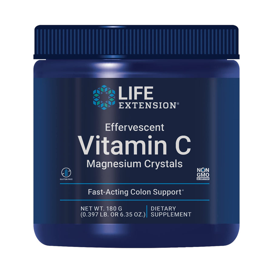 Life Extension Vitamin C-Magnesium Crystals, Effervescent, 180 g