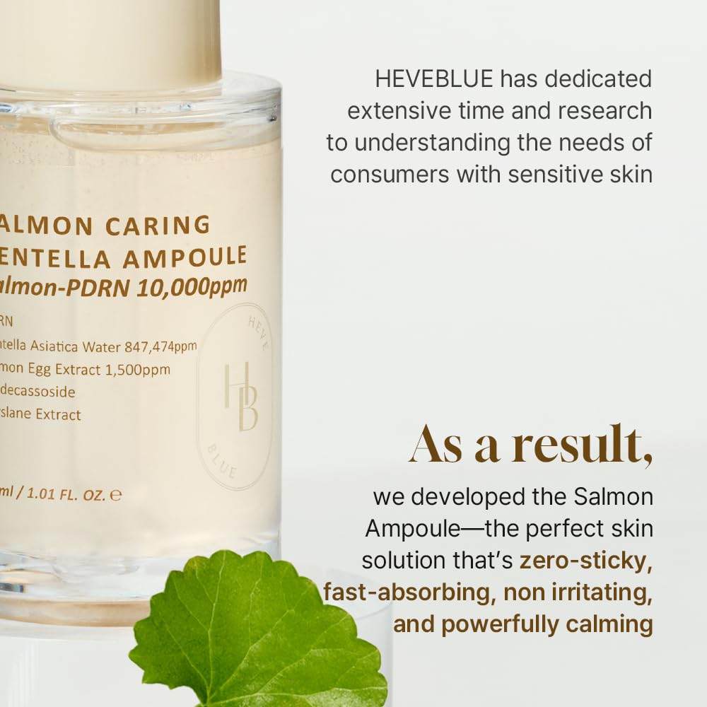 HEVEBLUE Salmon Caring Centella Ampoule, 1 Count