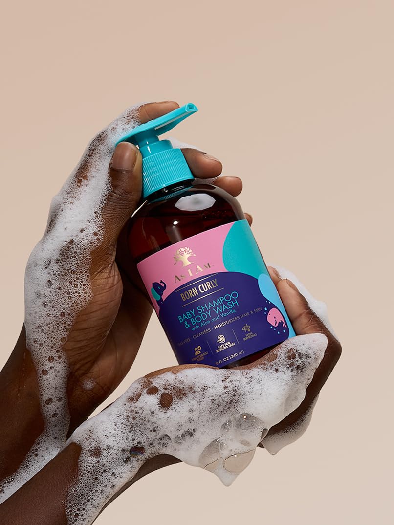As I Am Born Curly Shampoo & Body Wash, 8 oz
