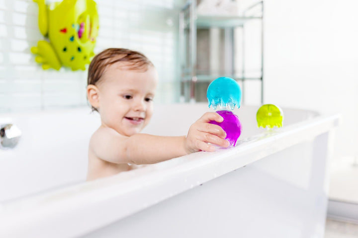 Boon Jellies Suction Cup Bath Toys, Multicolored, 9 Count
