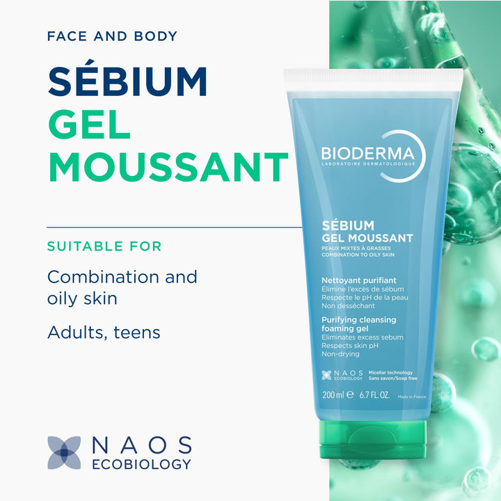 Bioderma Sebium Purifying Cleansing Foaming Gel, 200 ml