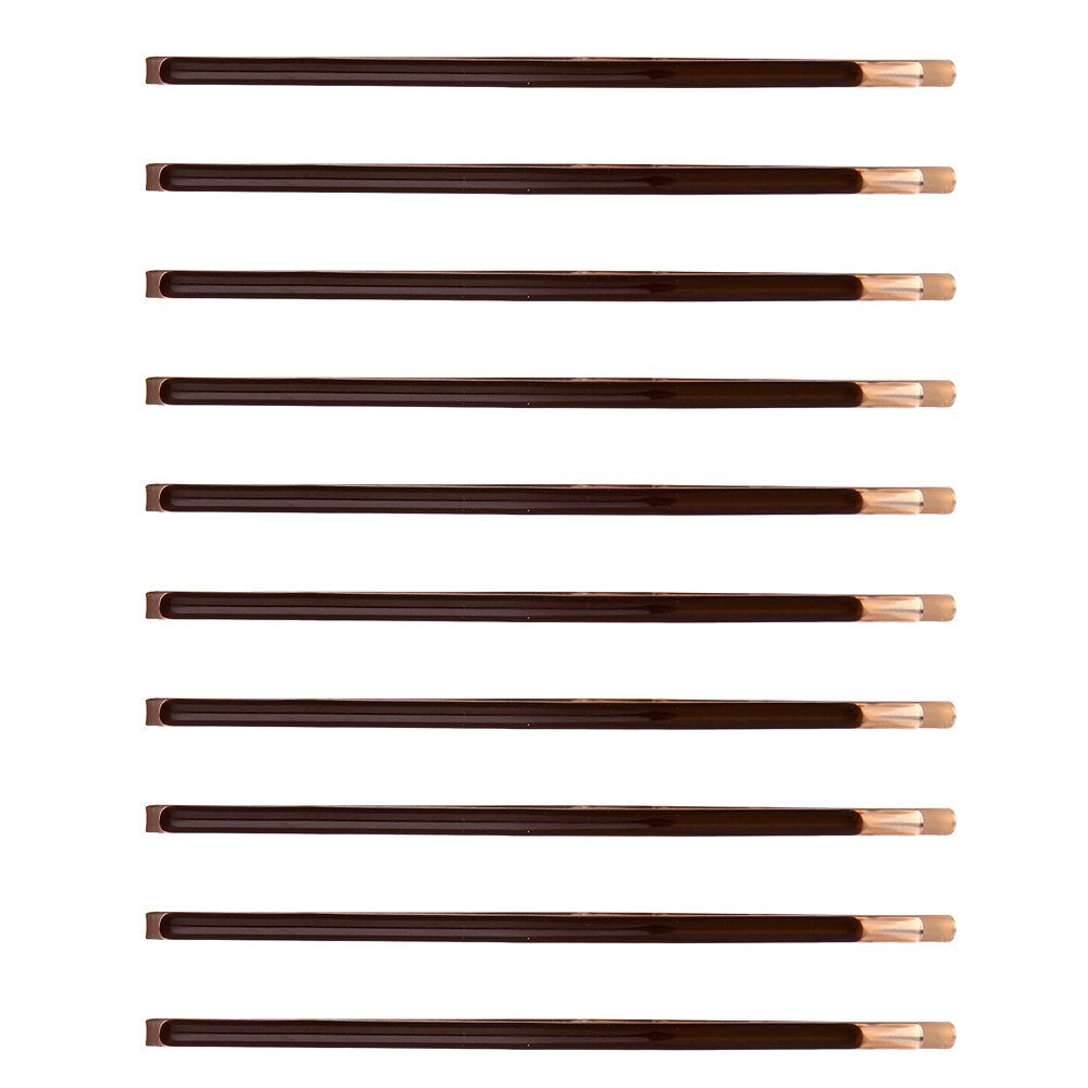 LONEEDY Curved Jumbo Bobby Pins, Brown, 10 Count