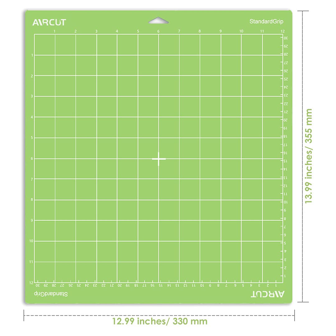 AIRCUT Cutting Mat, StandardGrip LightGrip StrongGrip FabricGrip, 12x12 Inch, 5 Count