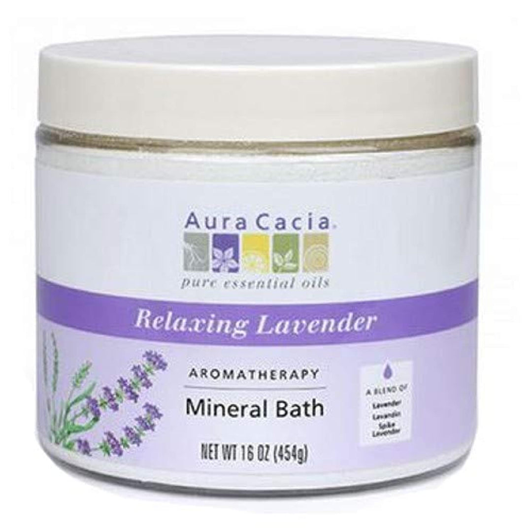 Aura Cacia Aromatherapy Mineral Bath, Lavender Fields, 16 oz