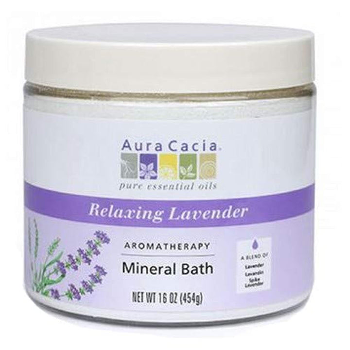 Aura Cacia Aromatherapy Mineral Bath, Lavender Fields, 16 oz