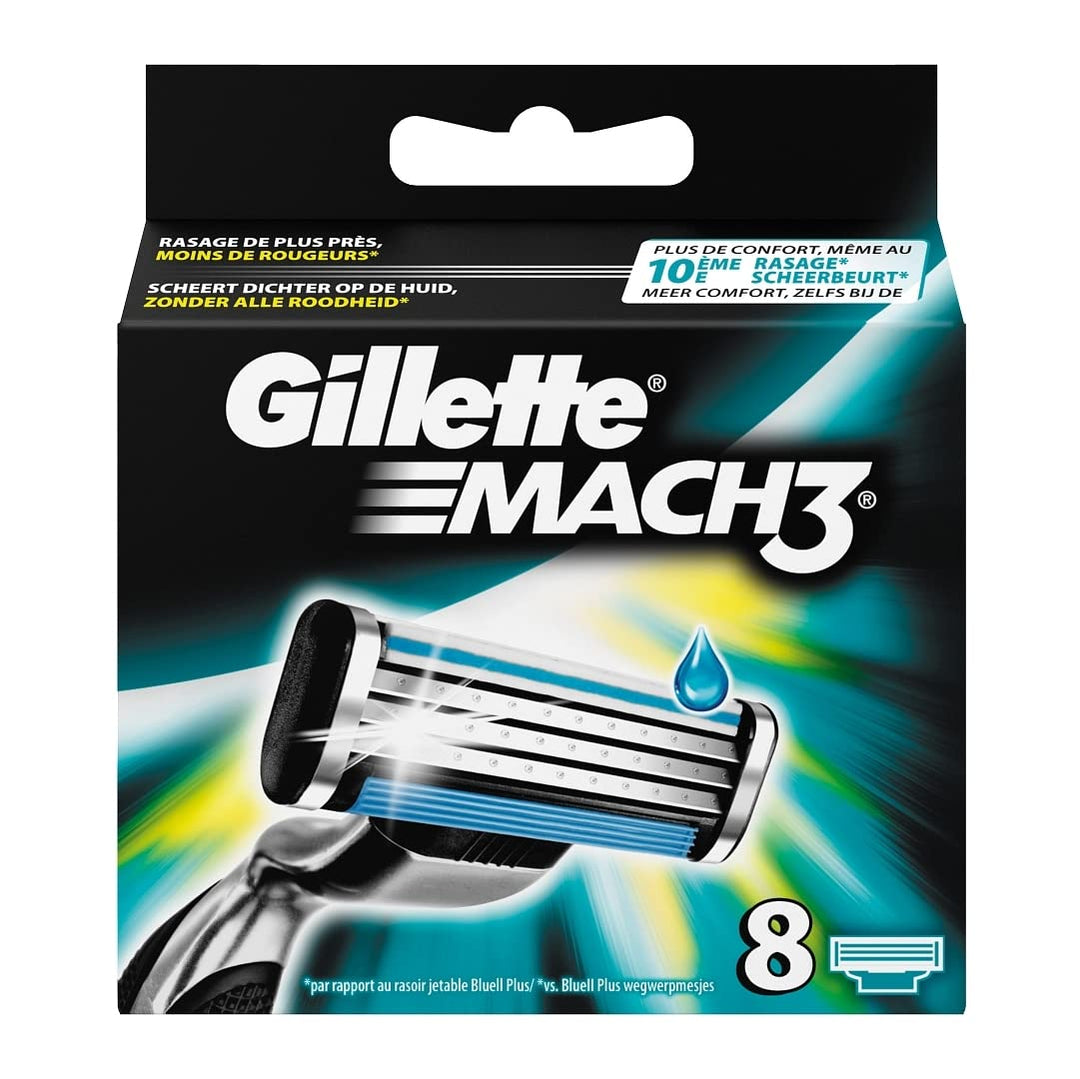 Gillette Mach3 Razor Blades, 8 Count