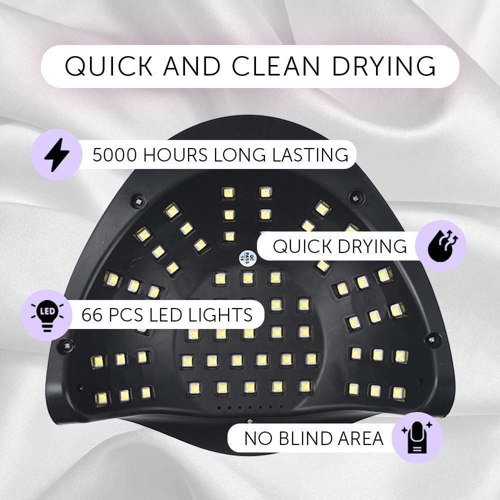 NEOMANN UV Gel Nail Lamp, 280 W, 66 Count