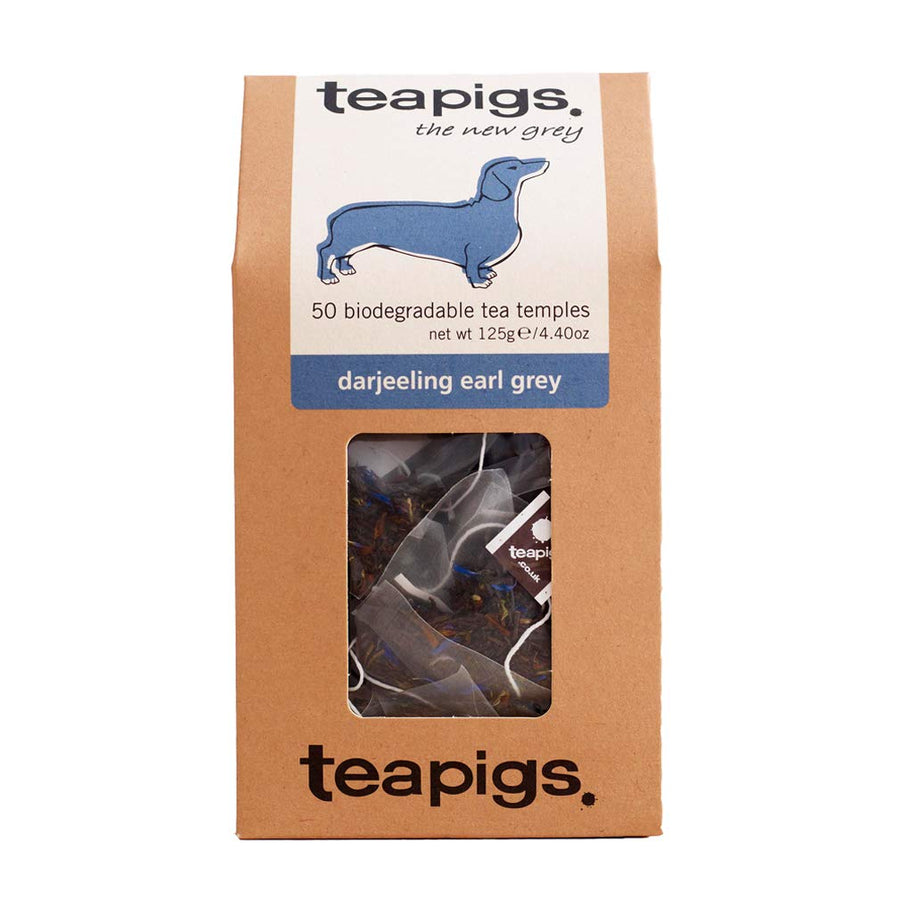 teapigs Darjeeling Earl Grey Tea Bags, 50 Count